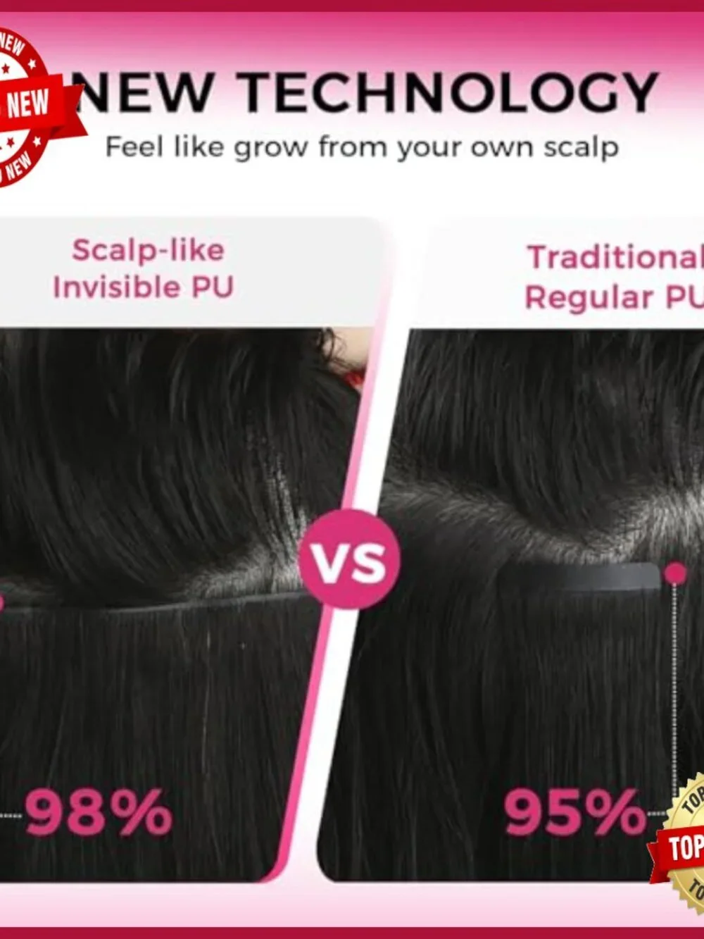 Human Hair Clip-In Extensions 14 Inch Silky Straight 7pcs 110g